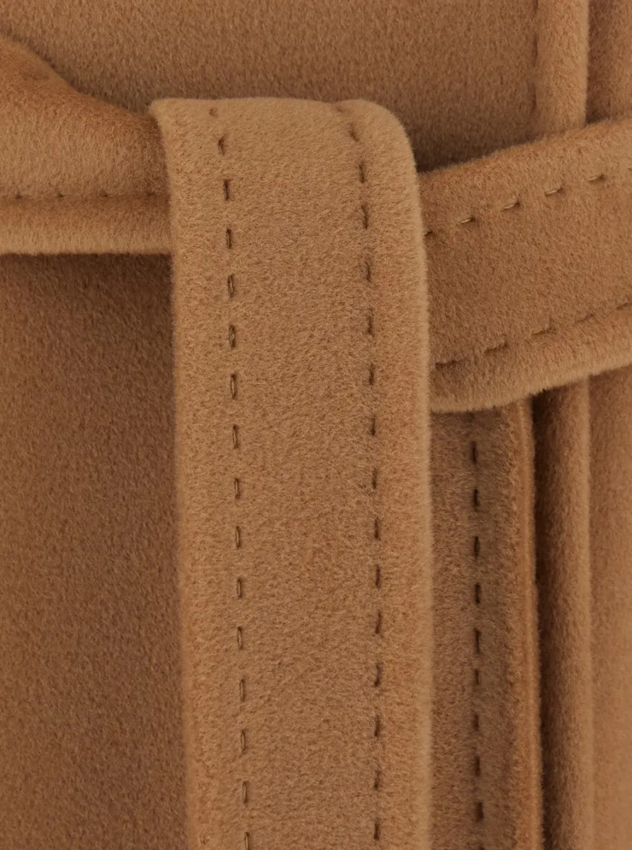 Palton Beige coat with notched revers and long sleeves in Tech Fabric. Color beige. Woman. - Img 3