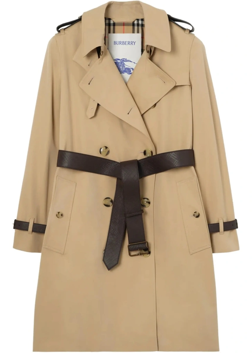 Palton Kensington midi leather Trench - Img 7
