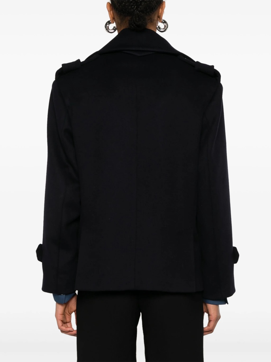 Palton Max Mara albastru din lana si casmir - Img 4
