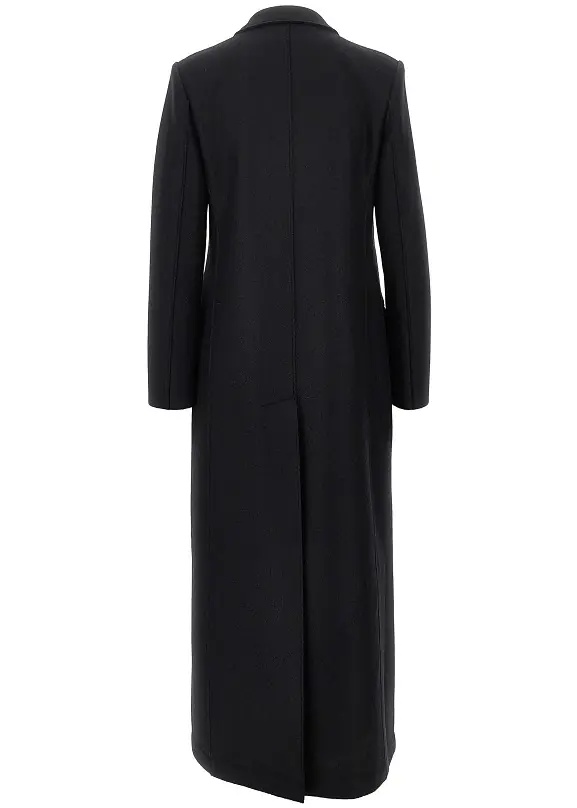 Palton Pressed wool long double-breasted coat - Img 3