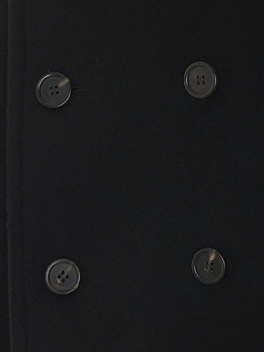 Palton Saint Laurent negru din elastan si bumbac - Img 3