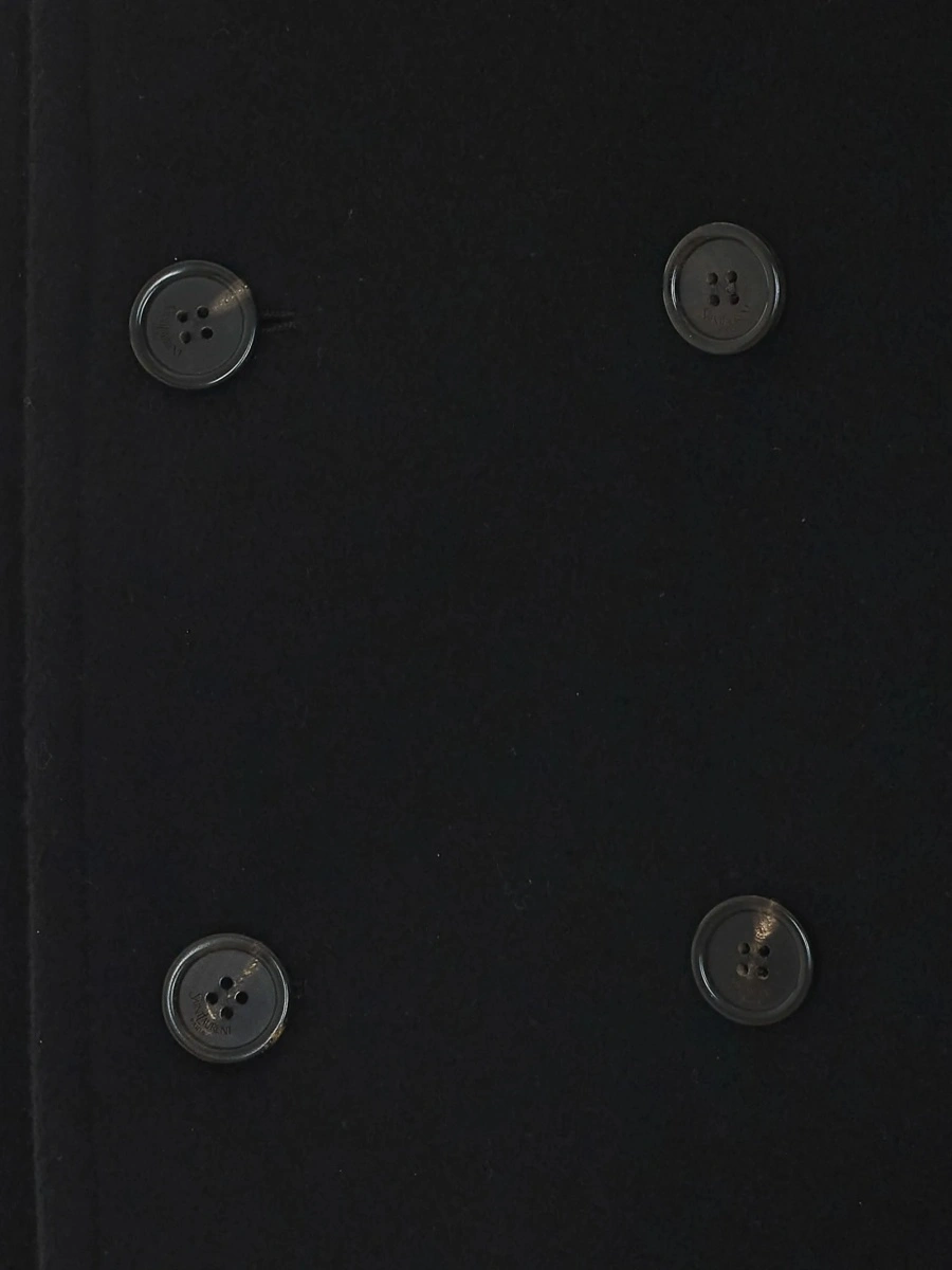 Palton Saint Laurent negru din elastan si bumbac - Img 3