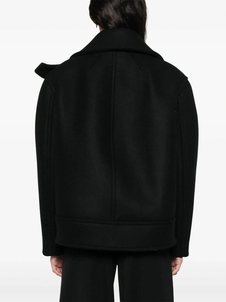 Palton Saint Laurent negru din lana - Img 4