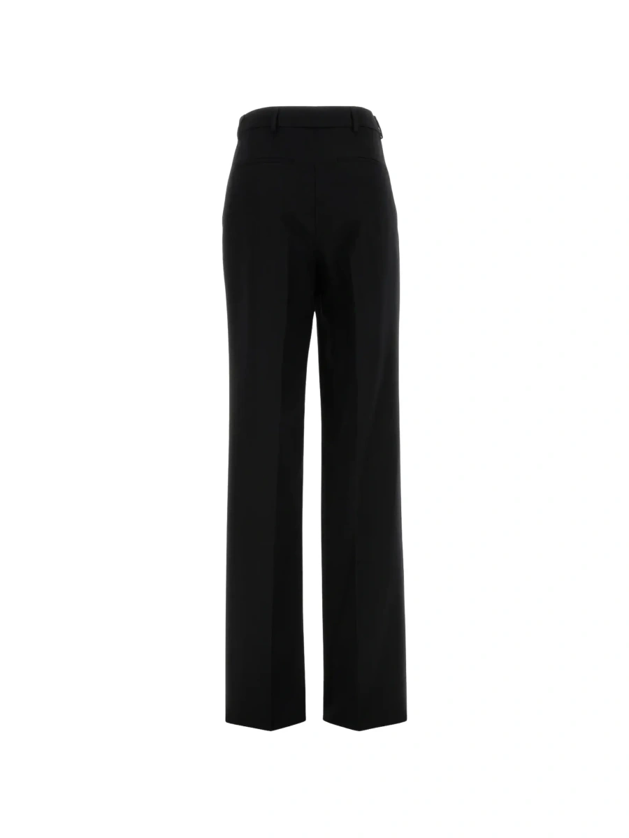 Pantaloni Black Pants with Pences on the Front in Wool for Women - Img 4