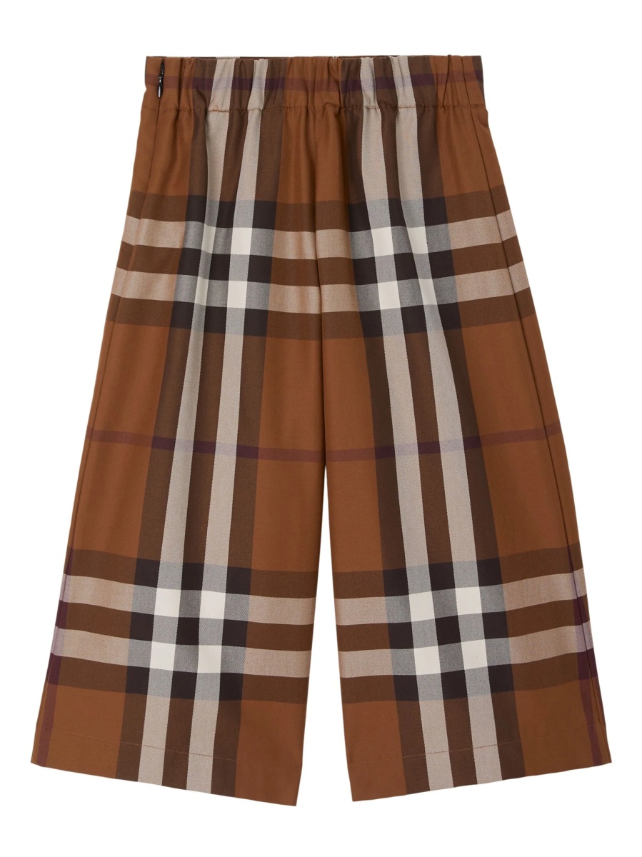 Pantaloni Burberry maro din bumbac - Img 2