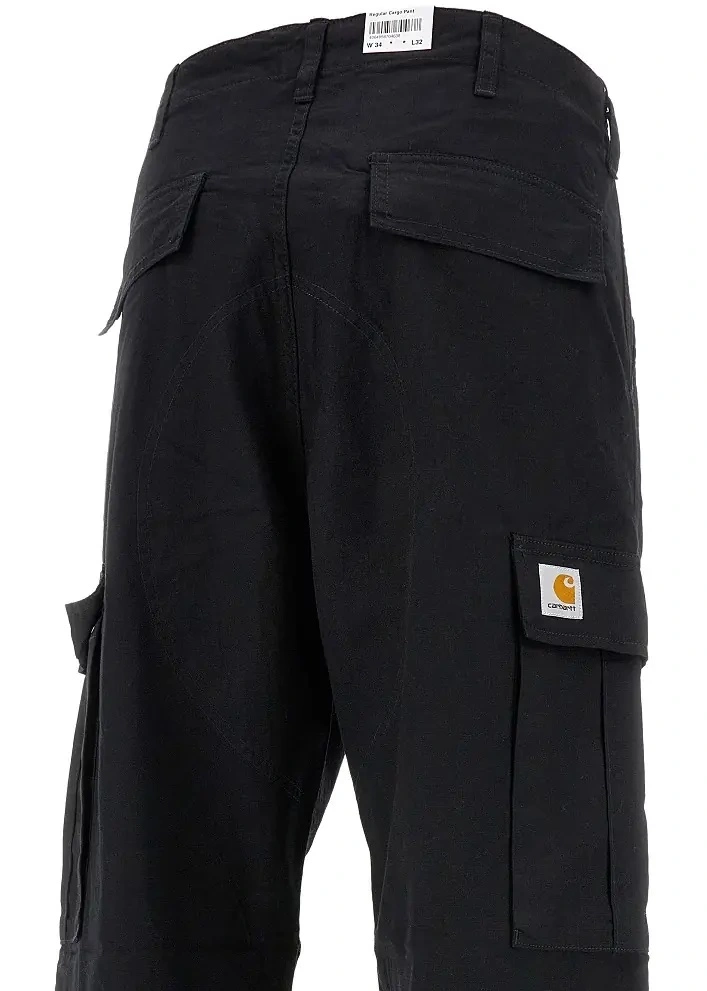 Pantaloni Carhartt negri din bumbac ripstop - Img 4