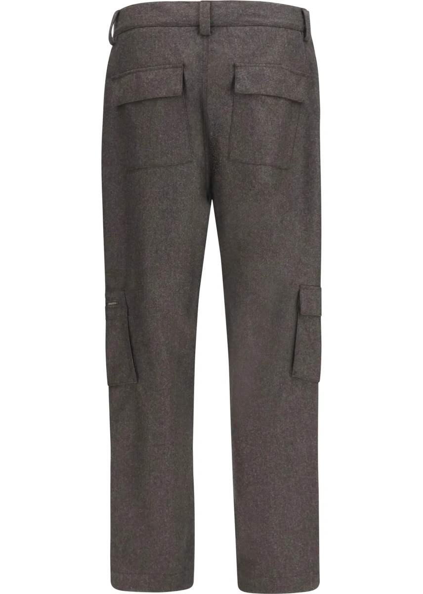 Pantaloni casual Brunello Cucinelli maro din lana - Img 2