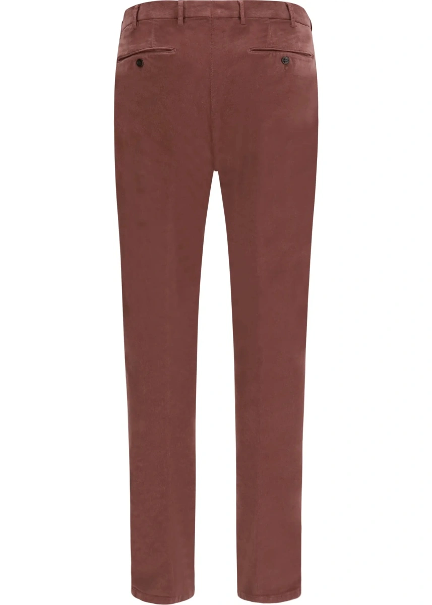 Pantaloni casual GERMANO multicolor din catifea reiata - Img 2