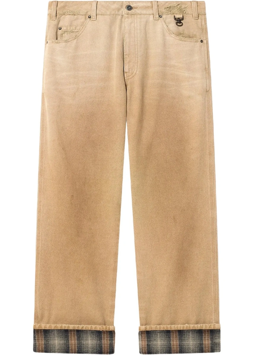 Pantaloni casual Golden Goose multicolor din bumbac - Img 5