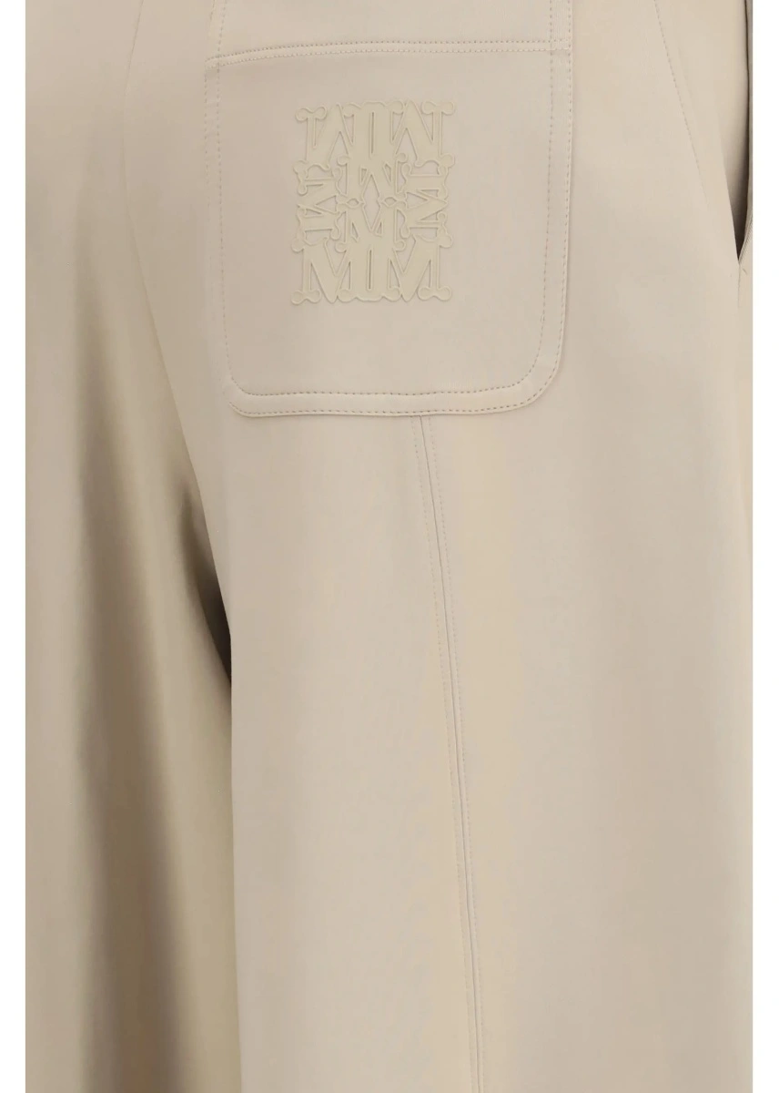 Pantaloni casual Max Mara multicolor din bumbac si jerse - Img 3