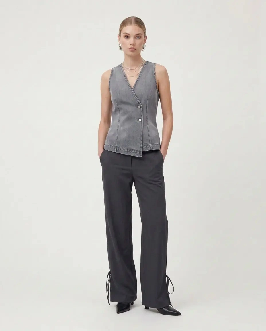 Pantaloni casual Won Hundred gri 'Baggy' - Img 4
