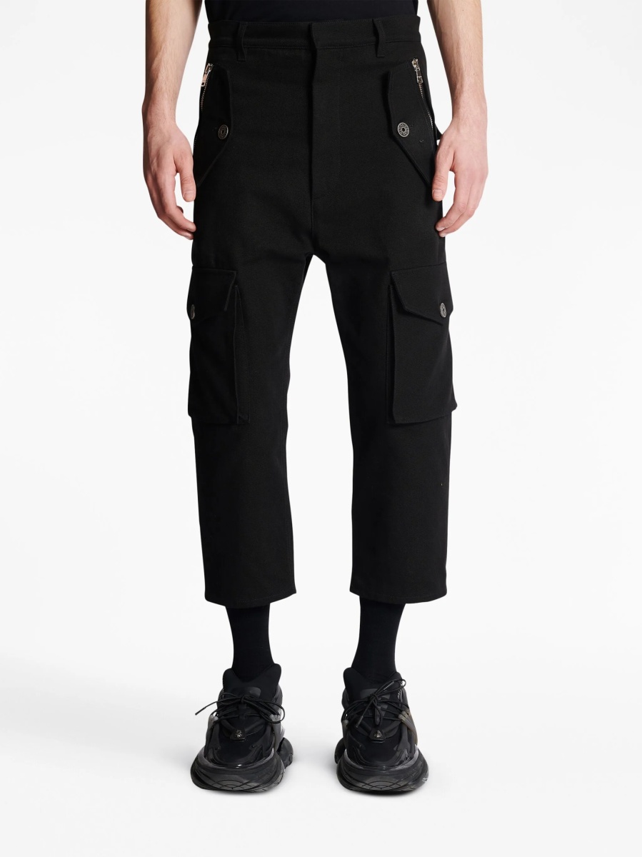 Pantaloni conici Balmain negri - Img 5