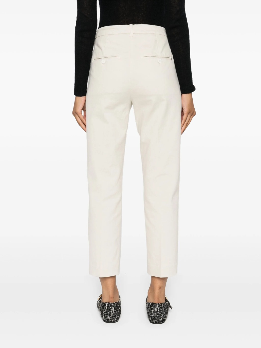 Pantaloni conici Dondup neutri din bumbac si elastan - Img 4