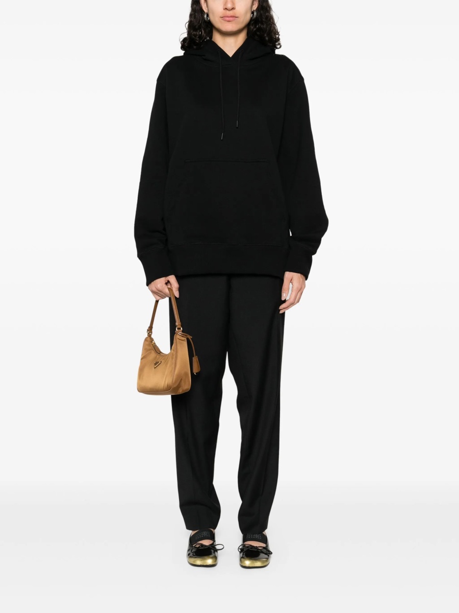 Pantaloni conici ETUDES STUDIO negri din polyester si lana - Img 3