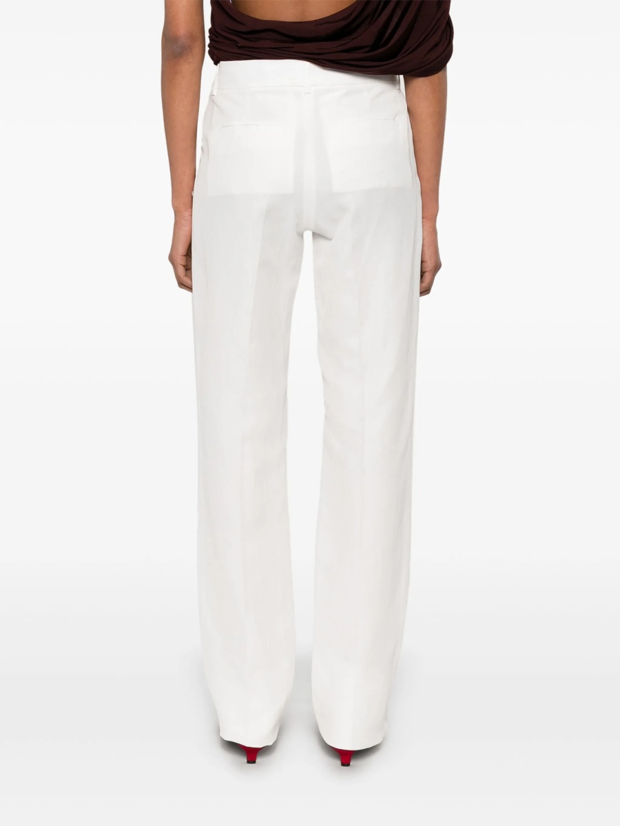 Pantaloni conici SPORTMAX albi - Img 4