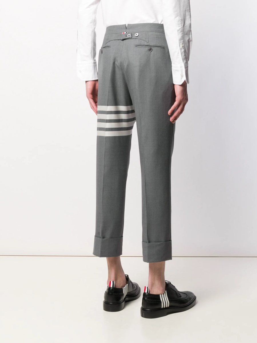 Pantaloni conici Thom Browne gri - Img 4