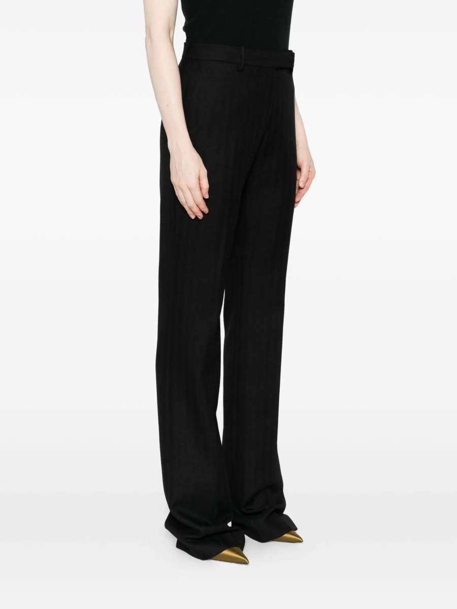 Pantaloni conici Tom Ford negri din lana - Img 3