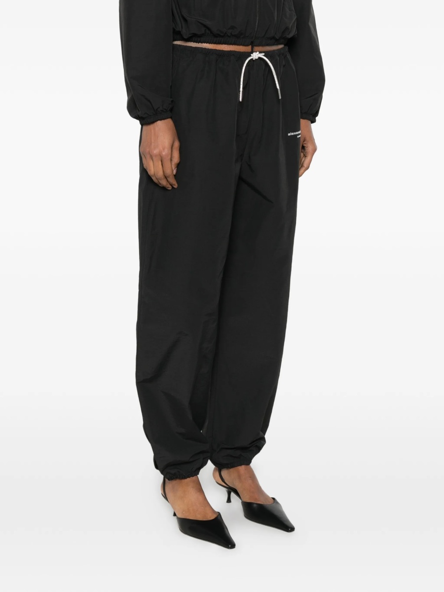 Pantaloni de trening Alexander Wang negri din poliamida si bumbac - Img 3