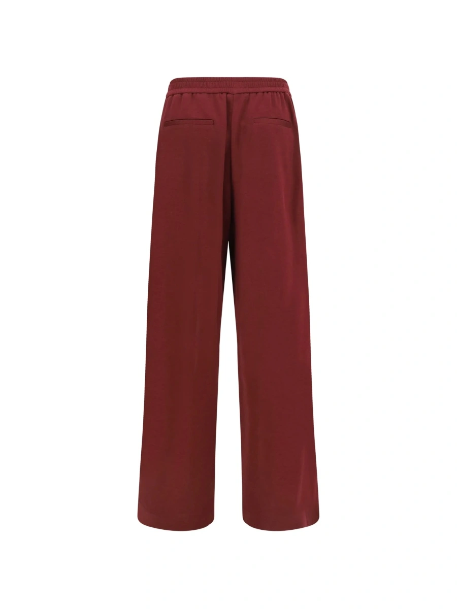 Pantaloni de trening Brunello Cucinelli rosii din bumbac si poliamida - Img 2
