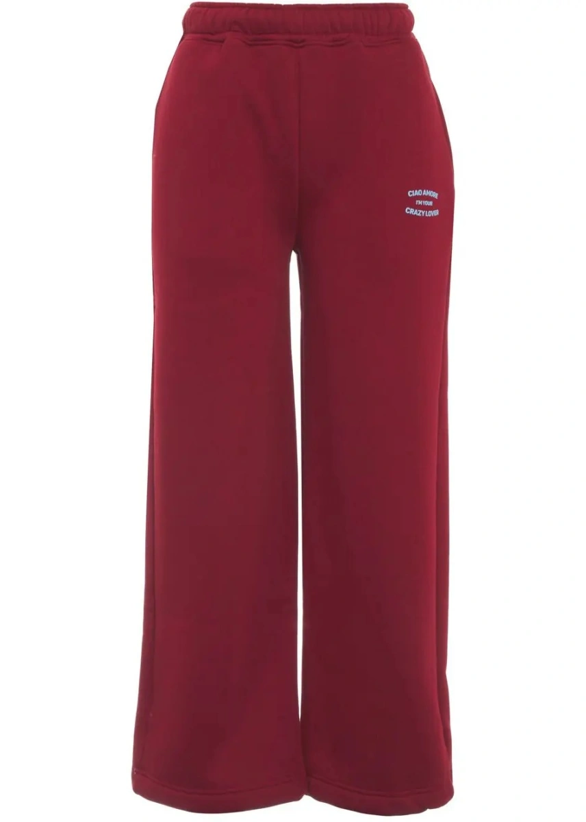 Pantaloni de trening Ciao Amore rosii - Img 2