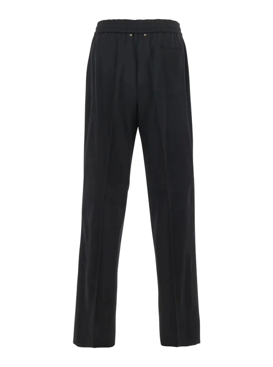 Pantaloni de trening Golden Goose negri din lana - Img 2