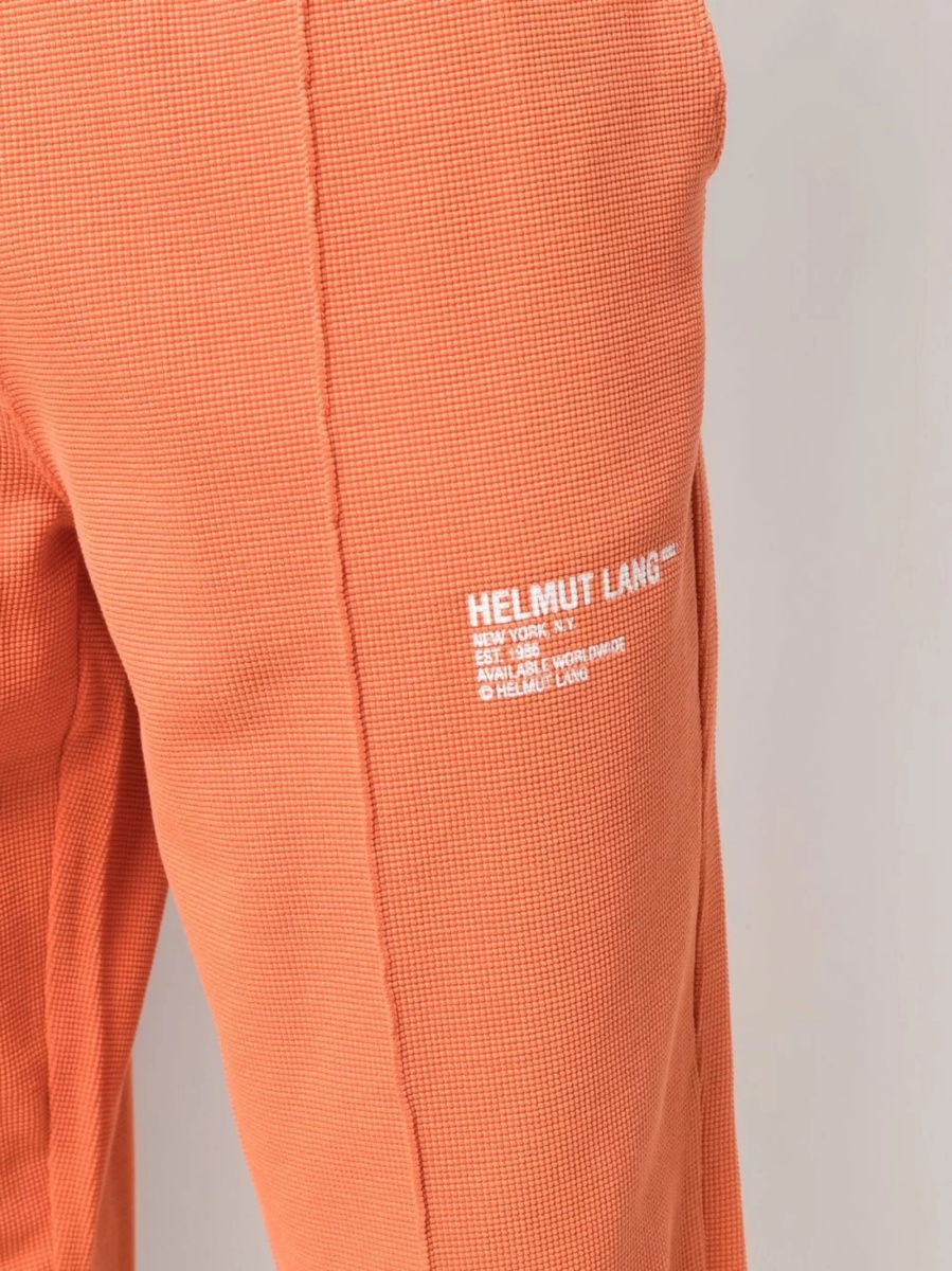 Pantaloni de trening HELMUT LANG portocalii din spandex/elastan si poliamida - Img 5