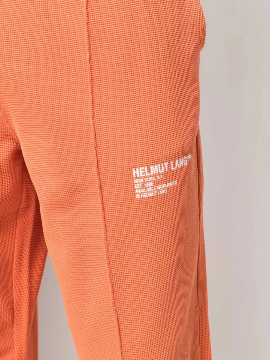 Pantaloni de trening HELMUT LANG portocalii din spandex/elastan si poliamida - Img 5