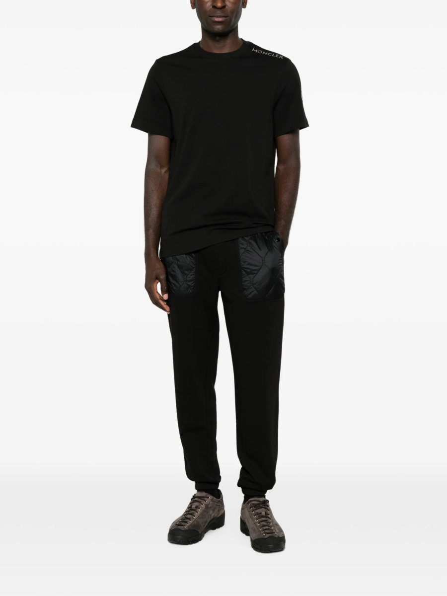 Pantaloni de trening Moncler negri din elastan si bumbac - Img 2