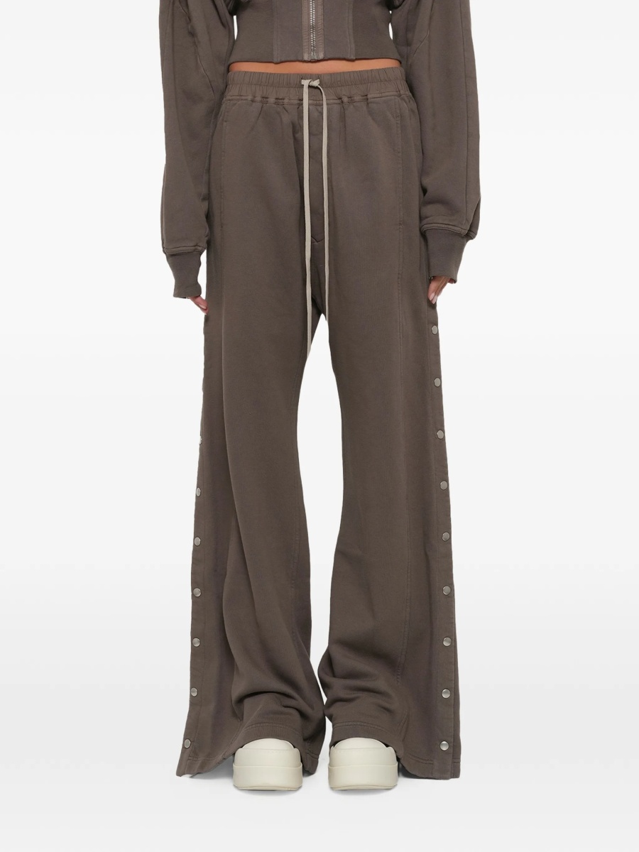 Pantaloni de trening Rick Owens maro din bumbac si polyester - Img 4