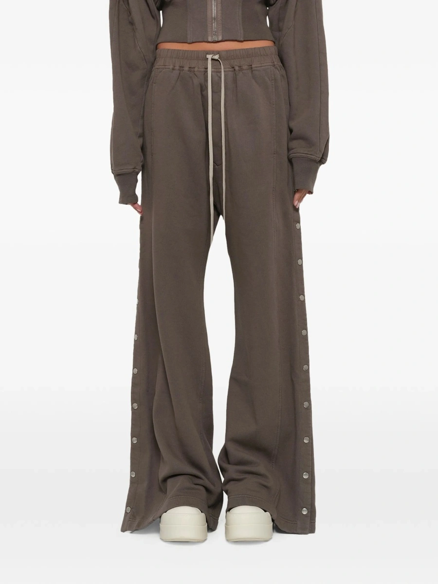 Pantaloni de trening Rick Owens maro din bumbac si polyester - Img 4