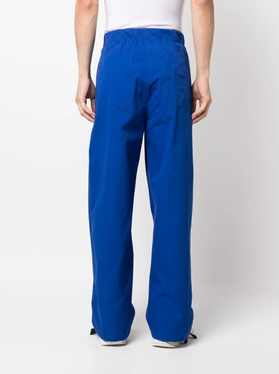 Pantaloni de trening Versace albastri din vascoza si bumbac - Img 4