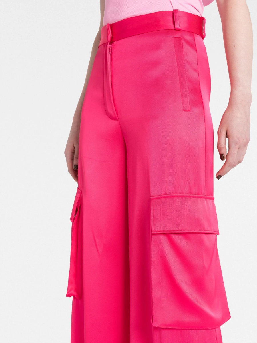 Pantaloni de trening Versace roz din vascoza - Img 3