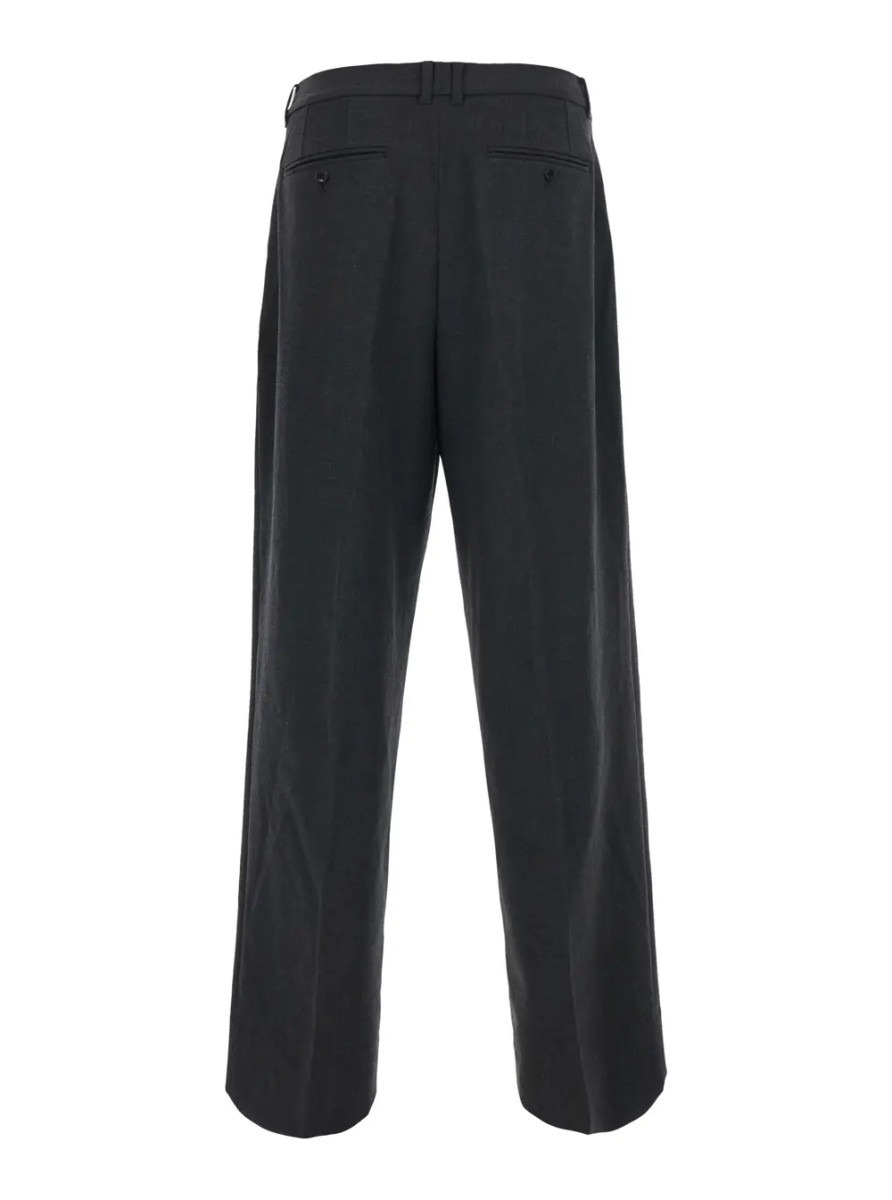 Pantaloni DOUBLE PLEATED WIDE SLACKS with wide pleats and soft fabric Gray Men - Img 2