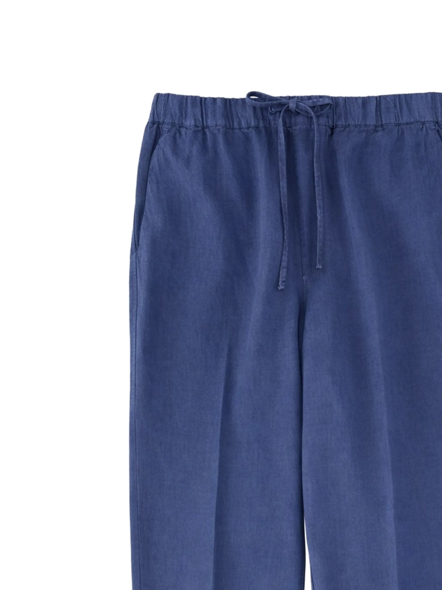 Pantaloni drepti 120% LINO albastri - Img 2