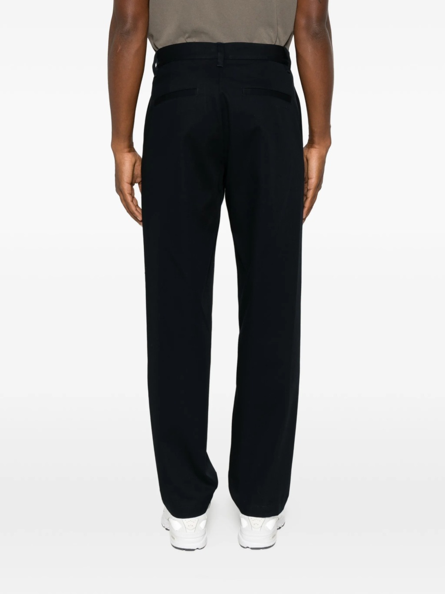 Pantaloni drepti A.P.C. albastri din bumbac organic - Img 4