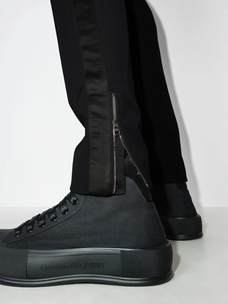 Pantaloni drepti Alexander McQueen negri - Img 4