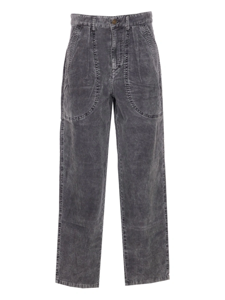 Pantaloni drepti ISABEL MARANT ETOILE negri - Img 2