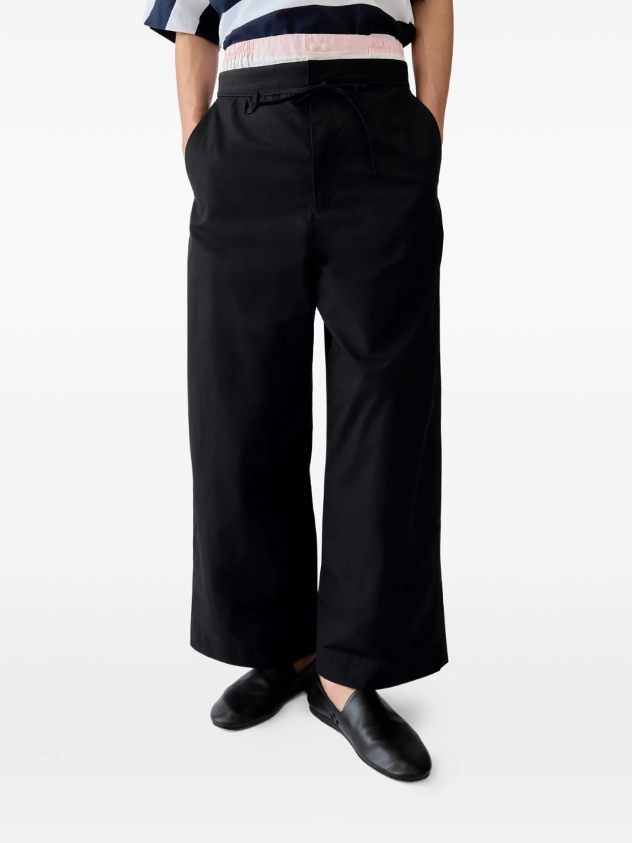 Pantaloni drepti JACQUEMUS negri din bumbac - Img 4