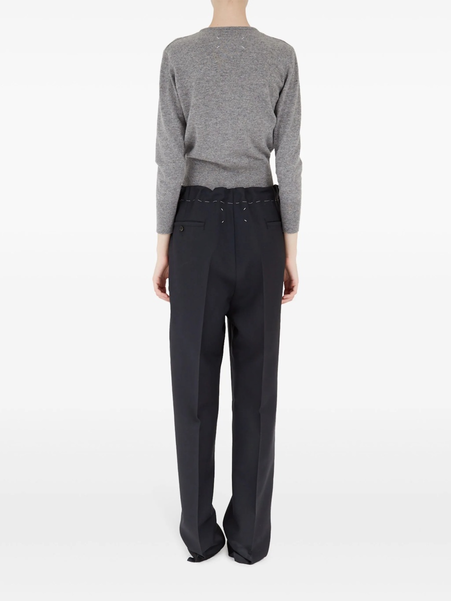 Pantaloni drepti Maison Margiela negri - Img 5