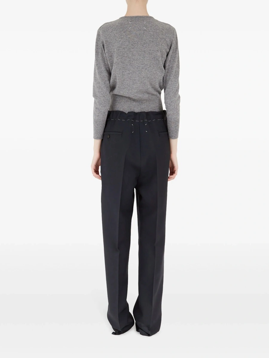 Pantaloni drepti Maison Margiela negri - Img 5