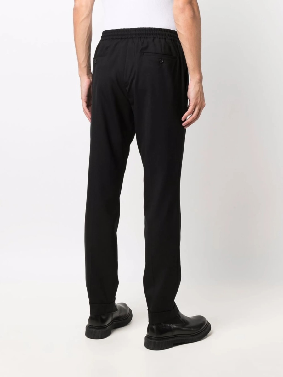 Pantaloni drepti Paul Smith negri din lana - Img 4