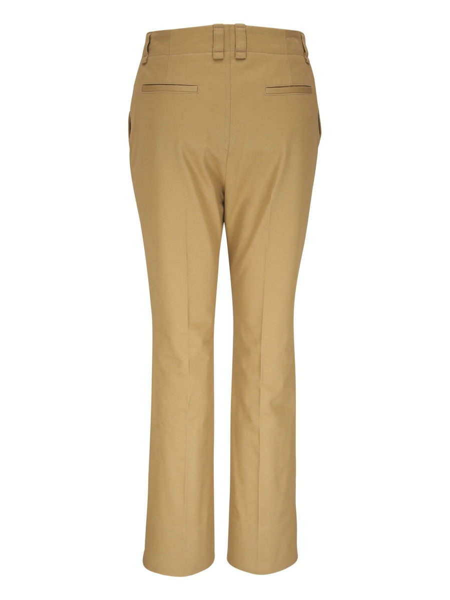 Pantaloni drepti Saint Laurent neutri din bumbac - Img 2