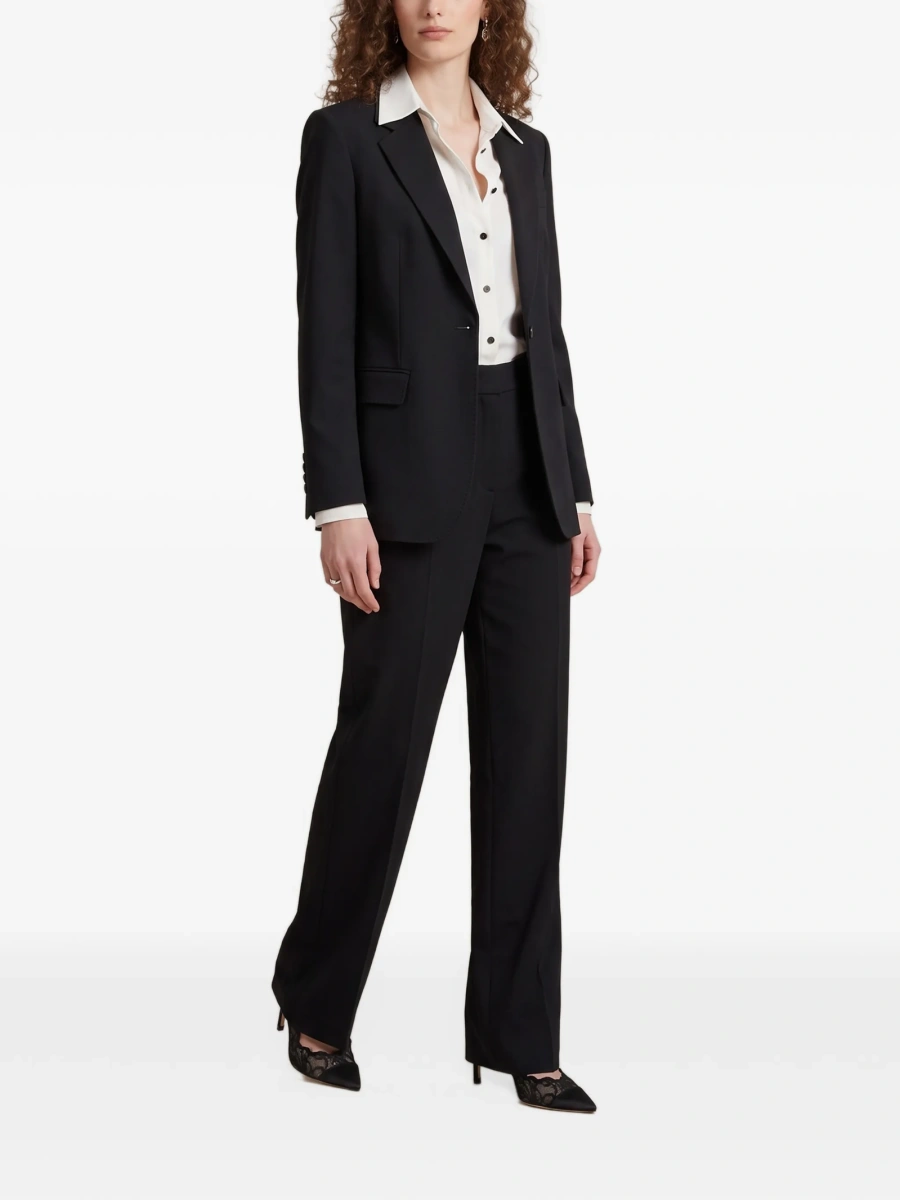 Pantaloni drepti SUTTON NEW YORK negri din polyester si elastan - Img 2