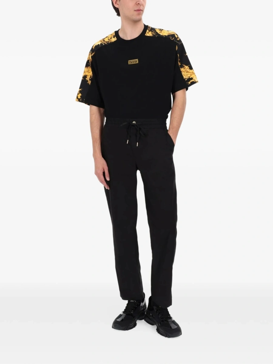 Pantaloni drepti Versace Jeans Couture negri - Img 2