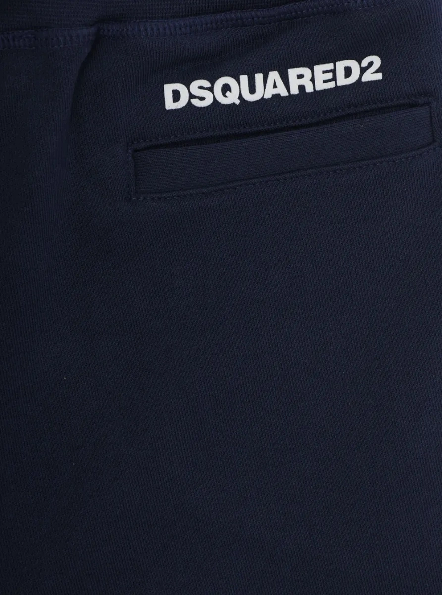 Pantaloni DSQUARED2 albastri din bumbac - Img 3