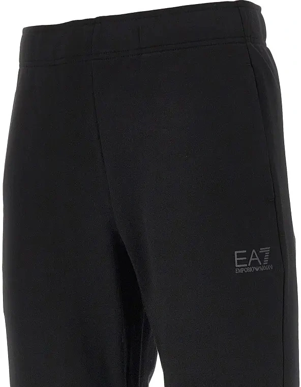 Pantaloni EA7 negri din bumbac - Img 2