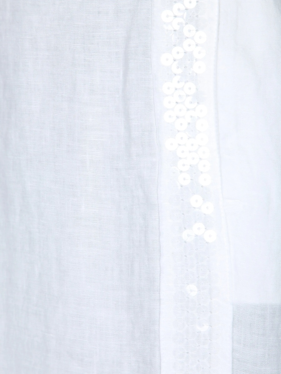 Pantaloni eleganti 120% LINO albi - Img 4
