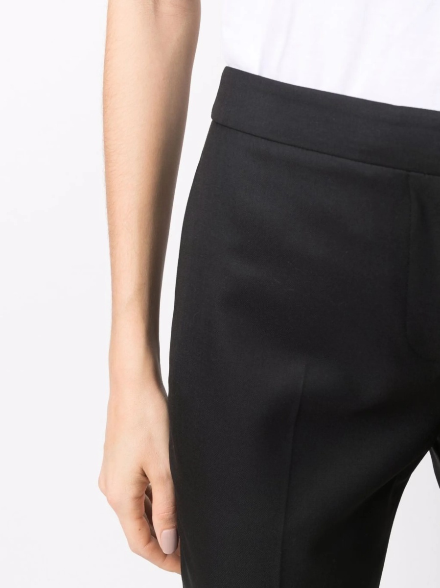 Pantaloni eleganti Alexander McQueen negri din lana - Img 5