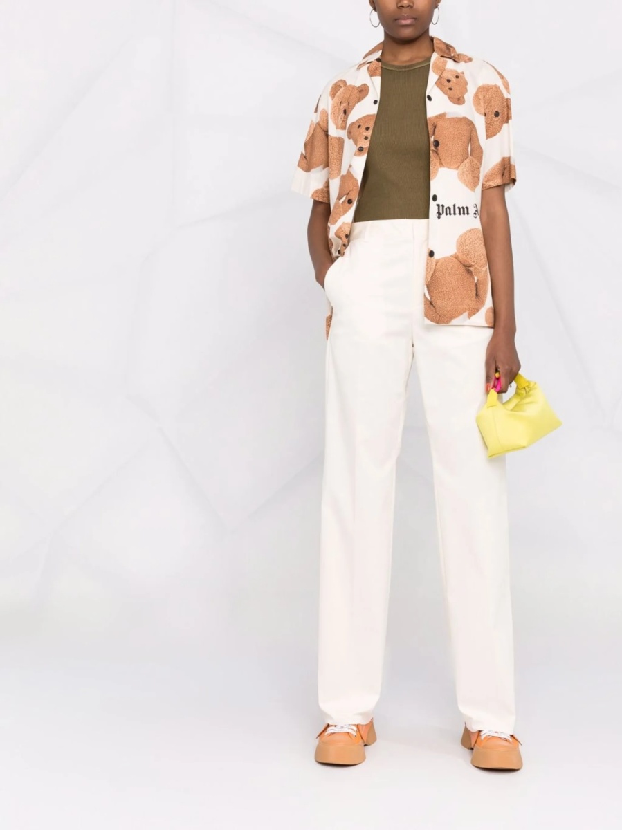 Pantaloni eleganti DSQUARED2 neutri din spandex/elastan si bumbac - Img 2