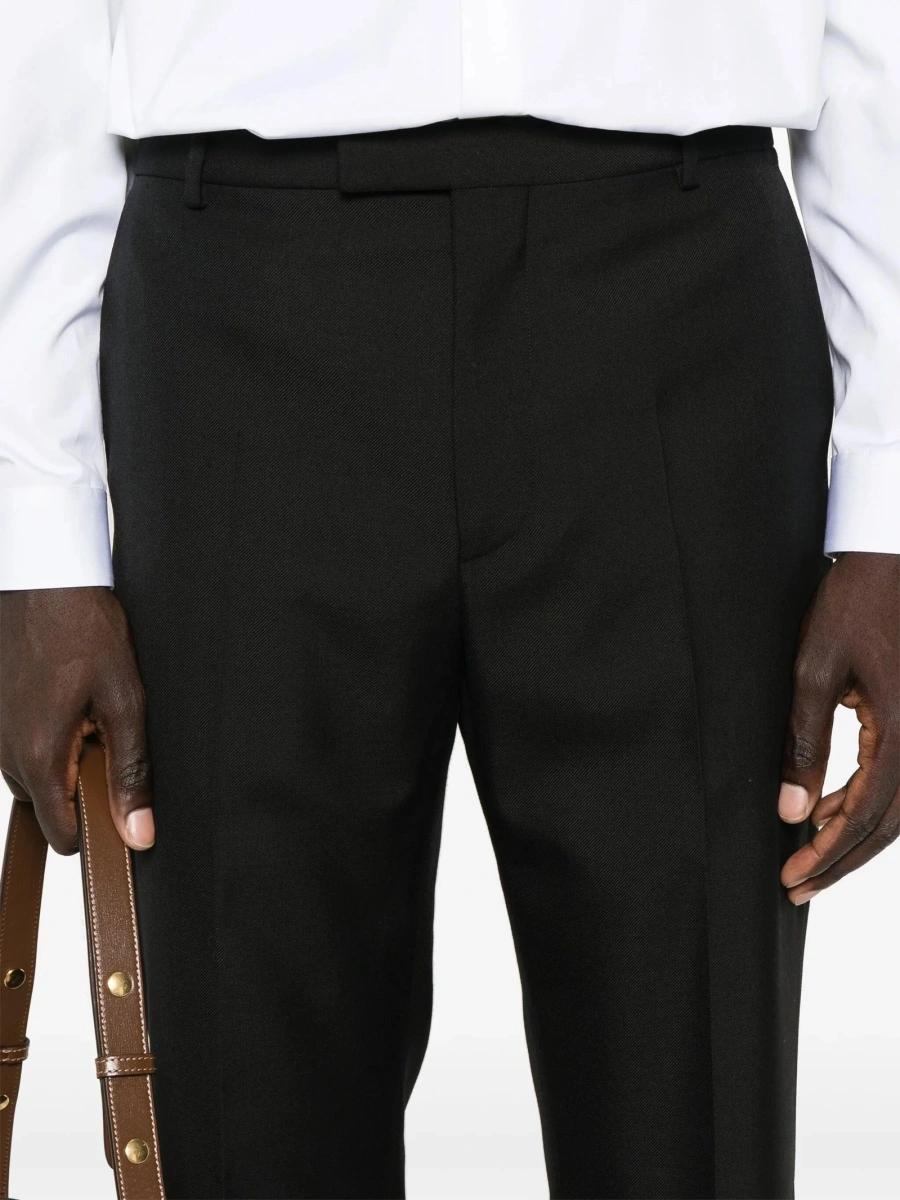 Pantaloni eleganti Gucci negri din lana si polyester - Img 5